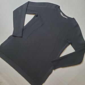 Athleta Women's Size XS Thermal Honeycomb Sweater Black 870515
